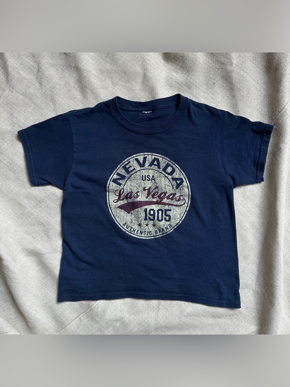 VTG Las Vegas Nevada Graphic Baby Tee Distressed USA Souvenir T-Shirt Y2K